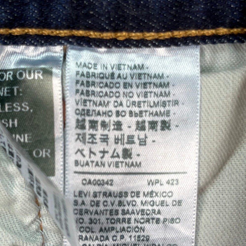 Levi's 501 Original‎ Fit Jeans Mens 38x30 Dark Wash Straight Leg 5 Pocket Denim - Picture 13 of 16